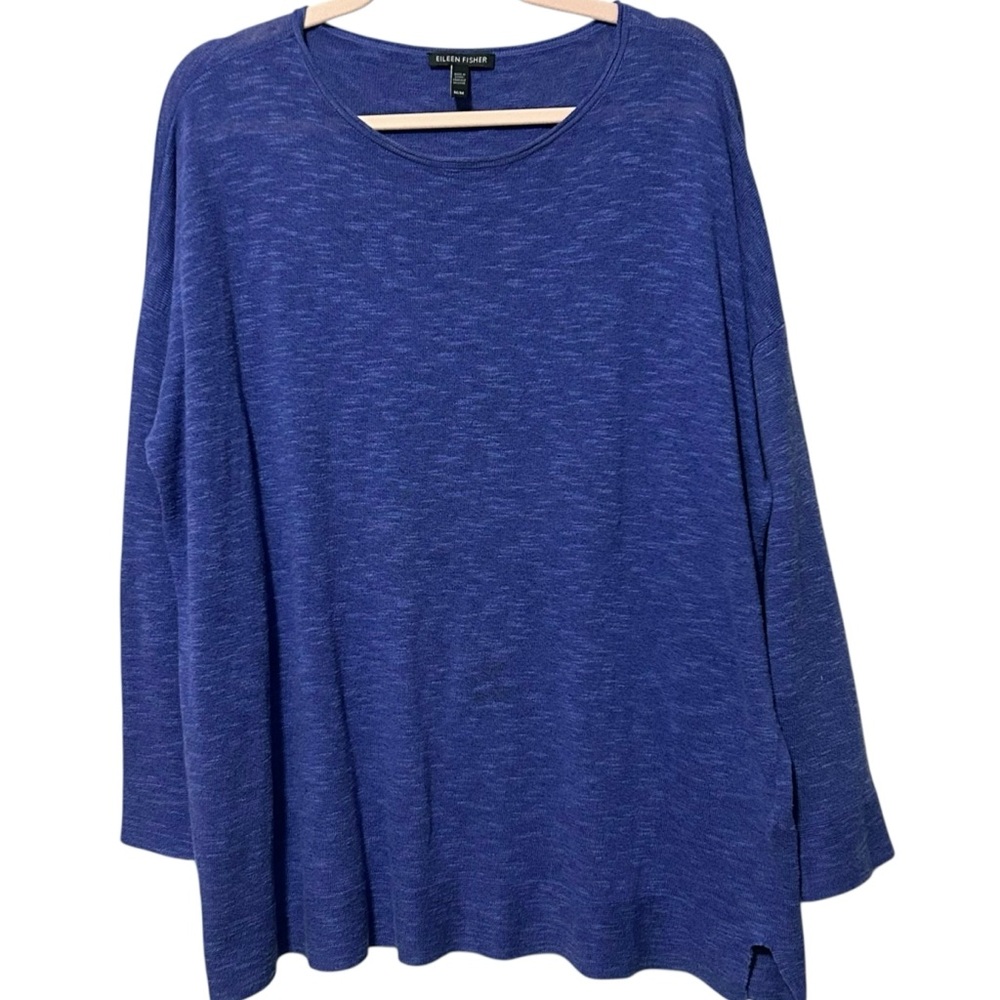 EILEEN FISHER Long Sleeve Organic Linen Blend Tunic M